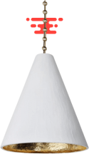 gilded-plaster-cone-hanging-light.png